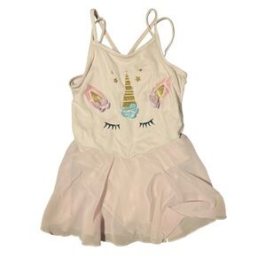Toddlers pink Medium one piece unicorn dress